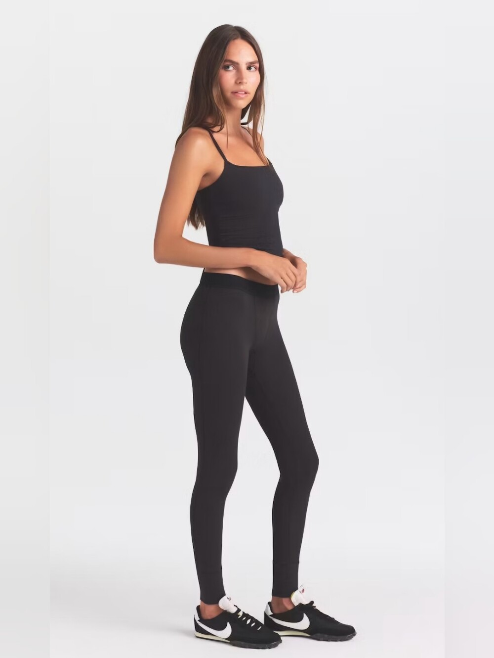 SKIMS Ribbed Strech Leggings Dark green/Grey Medium Modal/Spandex blend